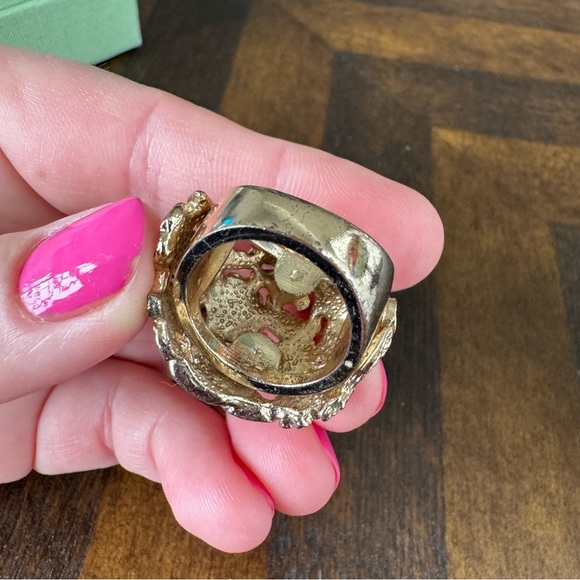 Forever21 Statement Butterfly and Floral Multicolor Ring - Size 7 - Picture 4 of 5